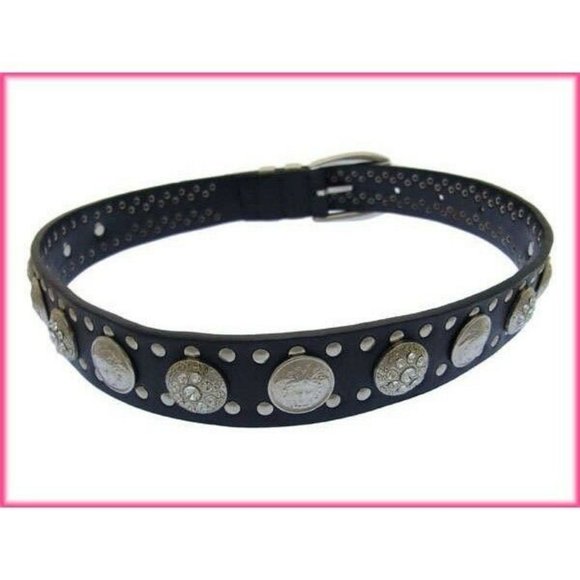 Versace belt Black Silver Woman Authentic Used - Picture 3 of 6